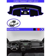 Ford Transit 2007-2012 İçin Uygun Torpido Koruma Halısı Siyah Kenar Renk Mavi thumbnail 1