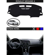 Renault Megane 4 İçin Uygun Torpido Koruma Halısı Siyah Kenar Renk Siyah thumbnail 1