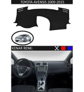 Toyota Avensis 2009-2015 İçin Uygun Torpido Koruma Halısı Siyah Kenar Renk Siyah thumbnail 1