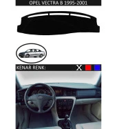 Opel Vectra B 1995-2001 İçin Uygun Torpido Koruma Halısı Siyah Kenar Renk Siyah thumbnail 1