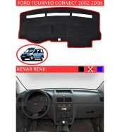 Ford Tourneo Connect 2002-2008 İçin Uygun Torpido Koruma Halısı Kırmızı thumbnail 1