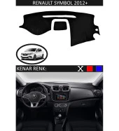 Renault Symbol 2012+ İçin Uygun Torpido Koruma Halısı Siyah Kenar Renk Siyah thumbnail 1