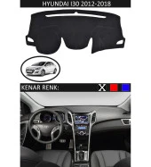 Hyundai İ30 2012-2018 İçin Uygun Torpido Koruma Halısı Siyah Kenar Renk Siyah thumbnail 1