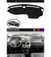 Fiat Siena 2000-2005 İçin Uygun Torpido Koruma Halısı Siyah Kenar Renk Siyah thumbnail 1