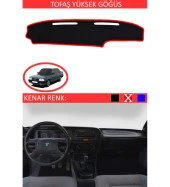 Tofaş Yüksek Göğüs İçin Uygun Torpido Koruma Halısı Siyah Kenar Renk Kırmızı thumbnail 1