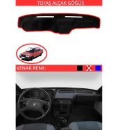 Tofaş Alçak Göğüs İçin Uygun Torpido Koruma Halısı Siyah Kenar Renk Kırmızı thumbnail 1