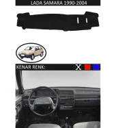 Lada Samara 1990-2004 İçin Uygun Torpido Koruma Halısı Siyah Kenar Renk Siyah thumbnail 1