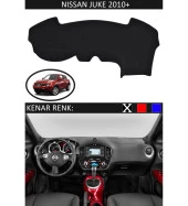Nissan Juke 2010+ İçin Uygun Torpido Koruma Halısı Siyah Kenar Renk Siyah thumbnail 1