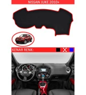 Nissan Juke 2010+ İçin Uygun Torpido Koruma Halısı Siyah Kenar Renk Kırmızı thumbnail 1