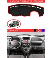 Fiat Doblo Airbagsiz 2000-2008 İçin Uygun Torpido Koruma Halısı Siyah Kenar Renk Kırmızı thumbnail 1
