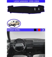 Lada Samara 1990-2004 İçin Uygun Torpido Koruma Halısı Siyah Kenar Renk Mavi thumbnail 1