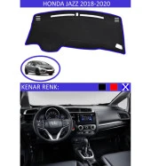 Honda Jazz 2018-2020 İçin Uygun Torpido Koruma Halısı Siyah Kenar Renk Mavi thumbnail 1