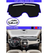 Fiat Linea 2015-2020 İçin Uygun Torpido Koruma Halısı Siyah Kenar Renk Mavi thumbnail 1