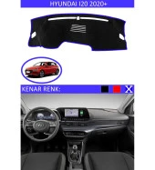 Hyundai İ20 2020+ Modelleri İçin Uygun Torpido Koruma Halısı Siyah Kenar Renk Mavi thumbnail 1