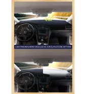Volkswagen Golf 5 2003-2009 İçin Uygun Torpido Koruma Halısı Siyah Kenar Renk Siyah - 4