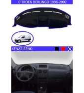 Citroen Berlingo 1996-2002 Modelleri İçin Uygun Torpido Koruma Halısı Siyah Kenar Renk Mavi thumbnail 1