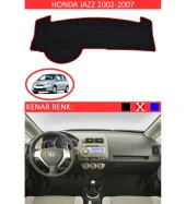 Honda Jazz 2002-2007 İçin Uygun Torpido Koruma Halısı Siyah Kenar Renk Kırmızı thumbnail 1