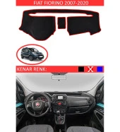 Fiat Fiorino 2007-2020 İçin Uygun Torpido Koruma Halısı Siyah Kenar Renk Kırmızı - 1