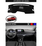 Hyundai İ20 2020+ Modelleri İçin Uygun Torpido Koruma Halısı Siyah Kenar Renk Siyah thumbnail 1