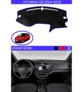 Hyundai İ20 2014-2019 İçin Uygun Torpido Koruma Halısı Siyah Kenar Renk Mavi thumbnail 1