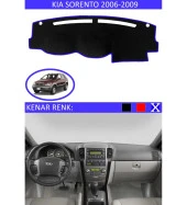 Kia Sorento 2006-2009 İçin Uygun Torpido Koruma Halısı Siyah Kenar Renk Mavi thumbnail 4