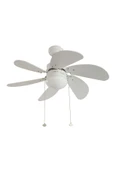 Blackwell 76 Cm 6 Kanat Lambalı Tavan Vantilatörü Beyaz thumbnail 1