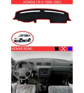 Honda CR-V 1996-2001 İçin Uygun Torpido Koruma Halısı Siyah Kenar Renk Kırmızı thumbnail 1