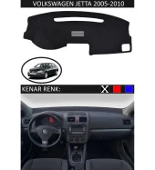 Volkswagen Jetta 2005-2010 İçin Uygun Torpido Koruma Halısı Siyah Kenar Renk Siyah thumbnail 1