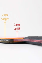 4'lü Masa Tenisi Raketi Seti Çift Katmanlı Pinpon Raketi Topu Set - 4