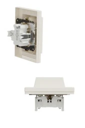 Schneider Asfora Sıva Altı Krem İkili Topraklı Priz - Kendiliğinden Çerçeveli thumbnail 2