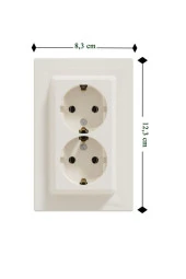 Schneider Asfora Sıva Altı Krem İkili Topraklı Priz - Kendiliğinden Çerçeveli thumbnail 5