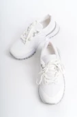 Kadın Bağcıklı File Detaylı Günlük Rahat Spor Ayakkabı Sneaker - 6