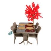 Peter 80x140 Rattan Bahçe Masa Takımı | Rehome - 2