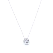 316L Çelik  G Harf Kolye 55 cm KLY-547 thumbnail 1