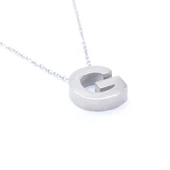 316L Çelik  G Harf Kolye 55 cm KLY-547 thumbnail 4