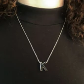 316L Çelik K Harf Kolye 55 cm KLY-548 thumbnail 2