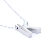 316L Çelik K Harf Kolye 55 cm KLY-548 thumbnail 4