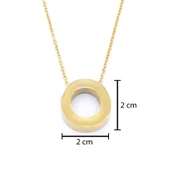 Altın Kaplama O Harf Kolye 55 cm KLY-558 thumbnail 3