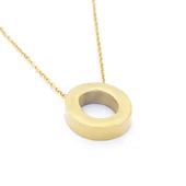 Altın Kaplama O Harf Kolye 55 cm KLY-558 thumbnail 4