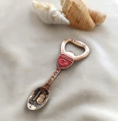 Magnet Açacak Metal Şişe Açacagı  Kaşık Ay Yıldız Mıknatıslı Buzdolabı Süsü - 1