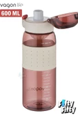 Vagonlife 600 ML Rahat İçim (Pipetsiz)  Kulplu Kaydırmaz Gövde Su Matarası -Süzgeçli-FFVGN2024600ML - 9