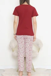 Süprem Kısa Kol Pijama Takımı Bordo1 - 18500.1048. - 7