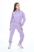 Kız Çocuk Lila Basic Kapüşonlu Takım 18902 - 3