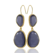 Kadir Jewellery 22 Ayar Altın Kaplama Kadın Sallantılı Küpe -El İşçiliği Ve Hipoalerjenik Küpe - 11