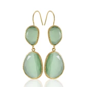 Kadir Jewellery 22 Ayar Altın Kaplama Kadın Sallantılı Küpe -El İşçiliği Ve Hipoalerjenik Küpe - 4