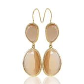 Kadir Jewellery 22 Ayar Altın Kaplama Kadın Sallantılı Küpe -El İşçiliği Ve Hipoalerjenik Küpe - 7