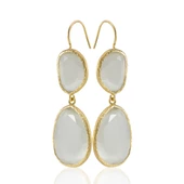 Kadir Jewellery 22 Ayar Altın Kaplama Kadın Sallantılı Küpe -El İşçiliği Ve Hipoalerjenik Küpe - 12