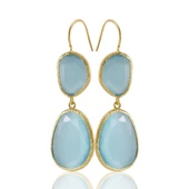 Kadir Jewellery 22 Ayar Altın Kaplama Kadın Sallantılı Küpe -El İşçiliği Ve Hipoalerjenik Küpe - 1