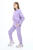 Kız Çocuk Lila Basic Kapüşonlu Takım 18902 - 2