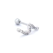 316L Çelik Zirkon Taşlı Piercing PRC-181 - 4